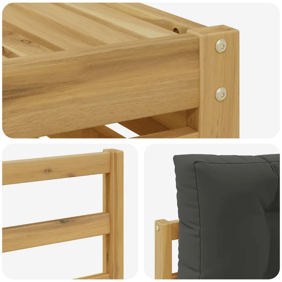 Ensemble de canapés d'extérieur 6 pc Blanc et anthracite - 5