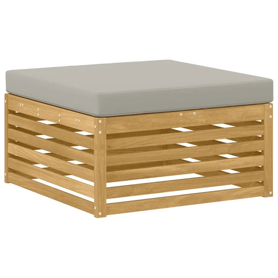 Ensemble de canapés d'extérieur 7 pc Blanc et gris clair - 3