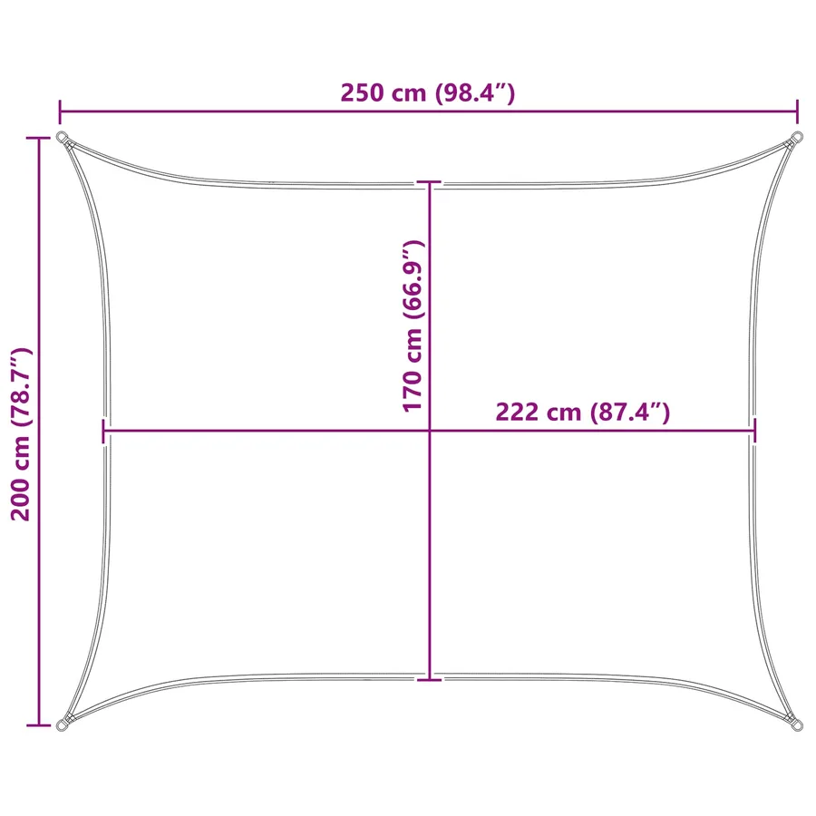 Voile d'ombre Oxford enduit de PU - 10