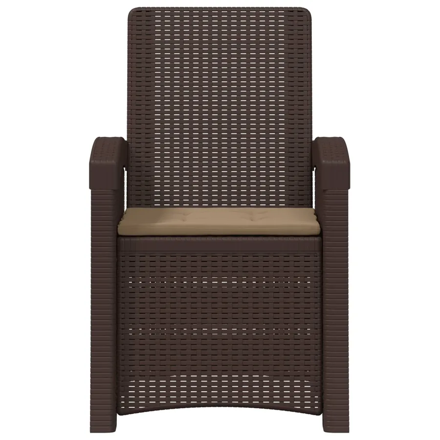 Chaise de jardin inclinable imitant le rotin 2 pcs PP - 5