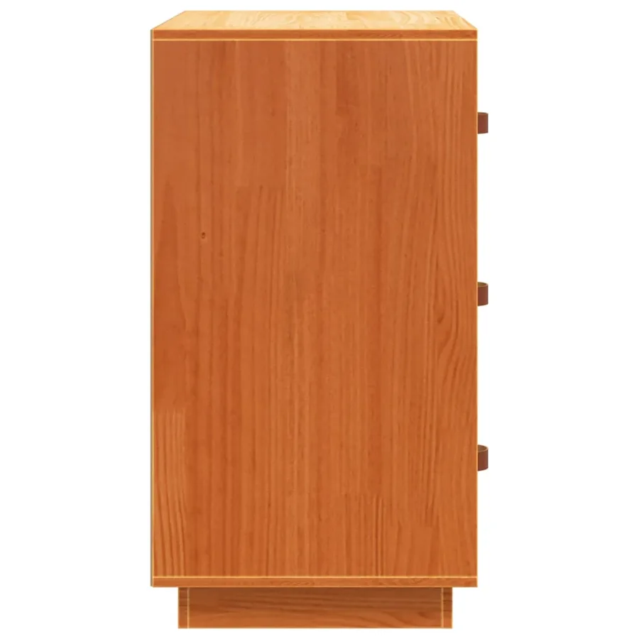 Buffet cire marron 80x40x75 cm bois massif de pin - 8