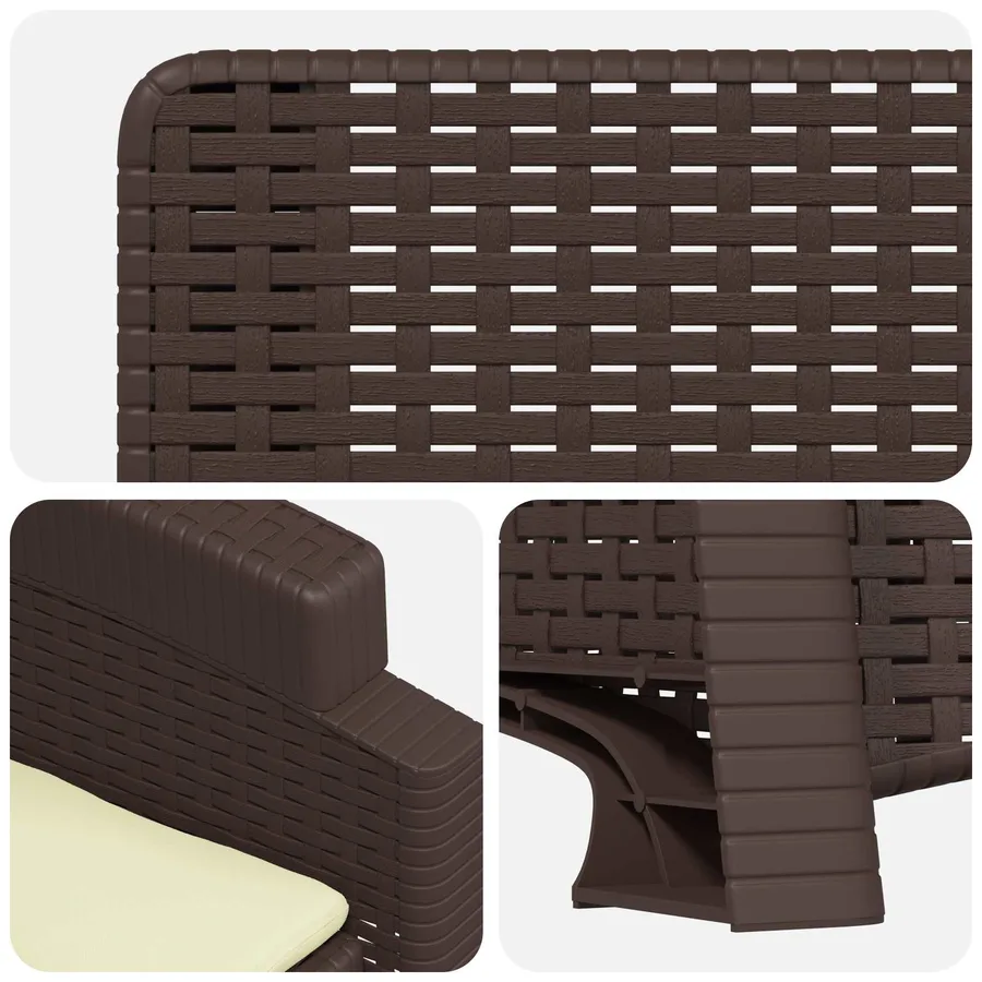 Chaise de jardin inclinable imitant le rotin PP - 116