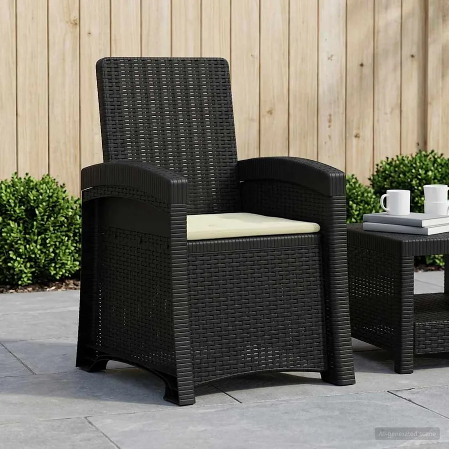 Chaise de jardin inclinable imitant le rotin PP - 45