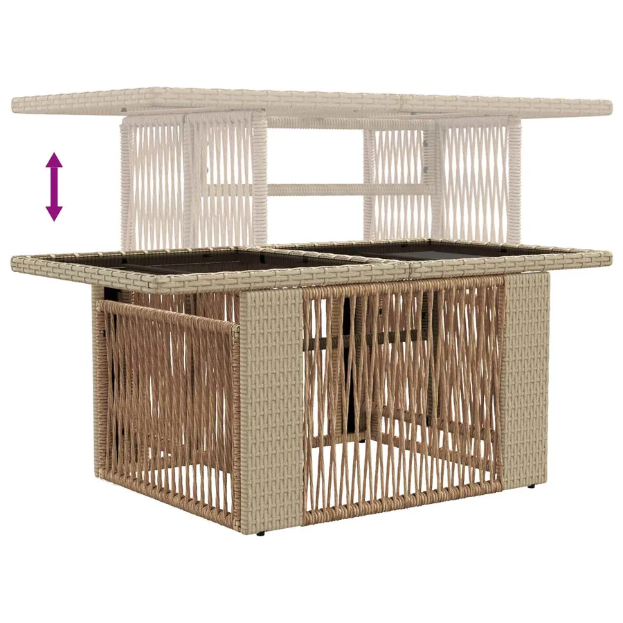 Ensemble de canapé de jardin 13 pcs polyrotin - 10