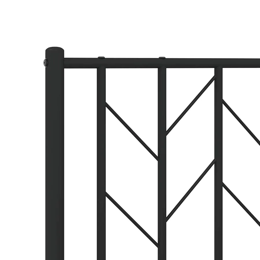 Cadre de lit métal sans matelas avec pied de lit noir 150x200cm - 9
