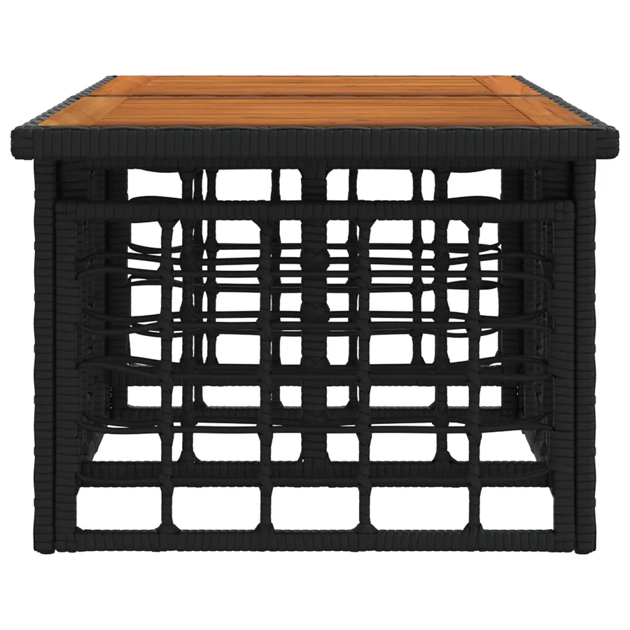 Table de Jardin Noir et naturel 100 x 55 x 37 cm - 4