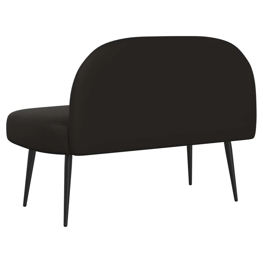 Banc rembourré avec dossier Noir 110 x 60 x 76 cm Simili cuir - 4