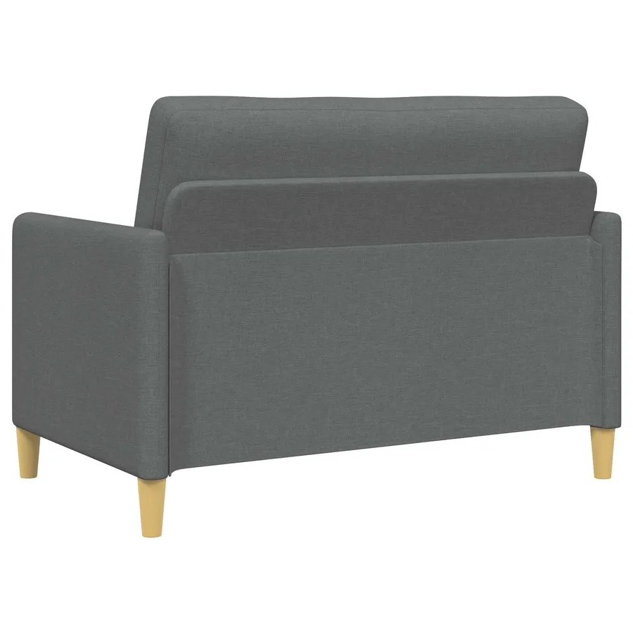 Canapé avec rangement 2 pcs Gris foncé Polyester - 4