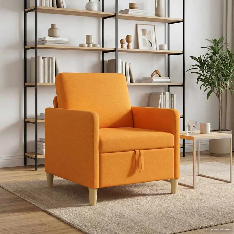 Sofa avec rangement Jaune foncé 72 x 78 x 87 cm Polyester