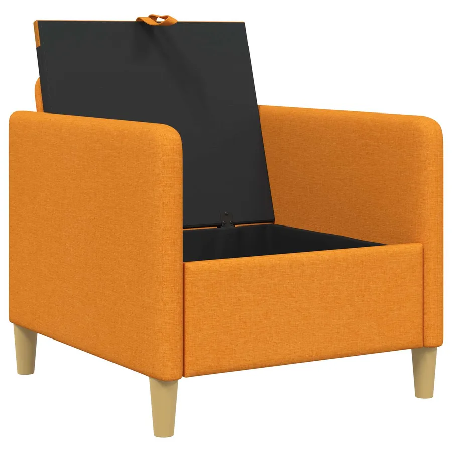 Sofa avec rangement Jaune foncé 72 x 78 x 87 cm Polyester - 4