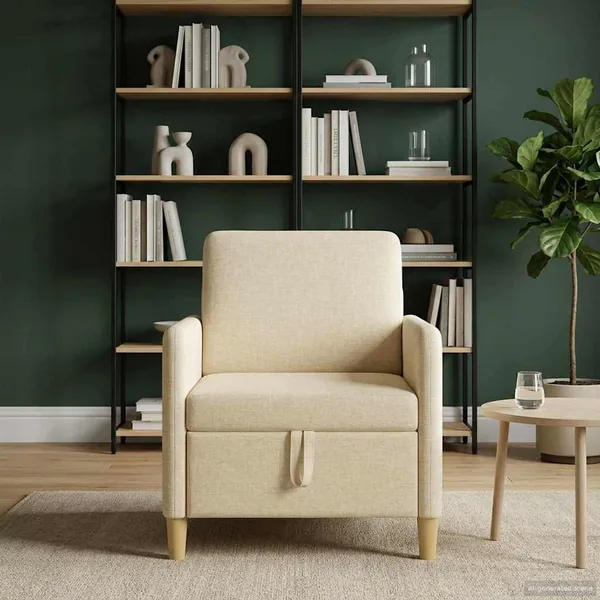 Sofa avec rangement Crème 72 x 78 x 87 cm Polyester