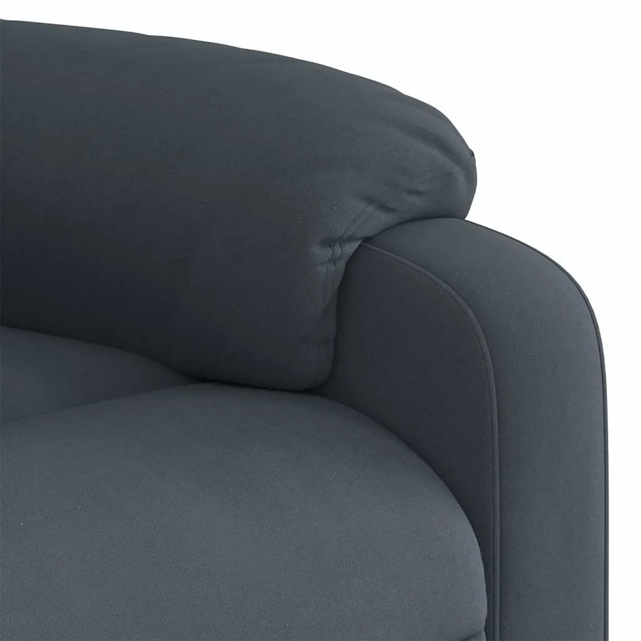 Fauteuil inclinable de massage électrique gris foncé velours - 12
