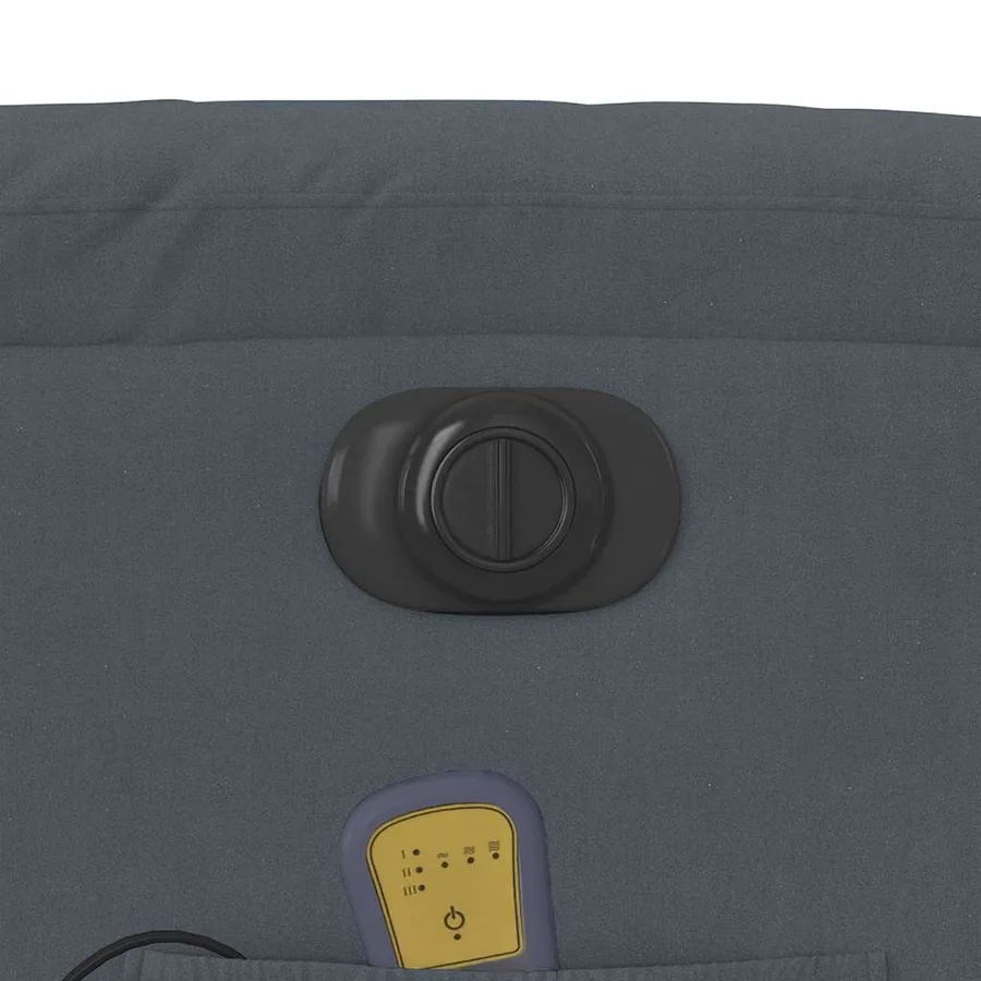 Fauteuil inclinable de massage électrique gris foncé velours - 13