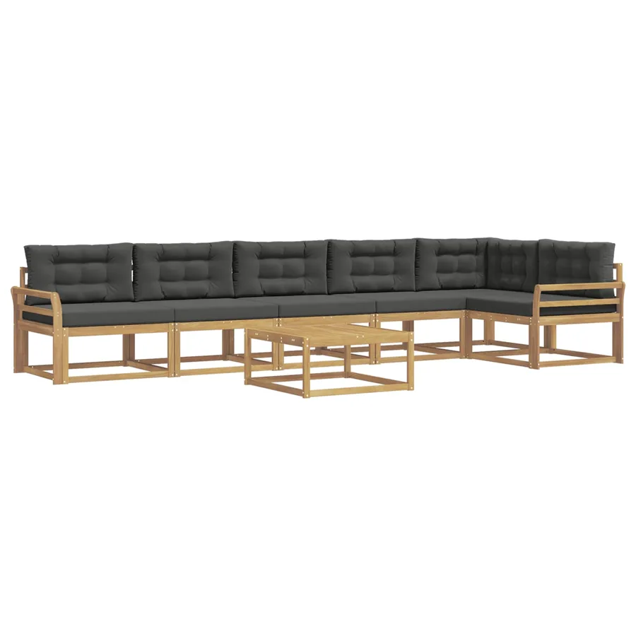 Ensemble de canapés d'extérieur 7 pcs Blanc et anthracite - 2