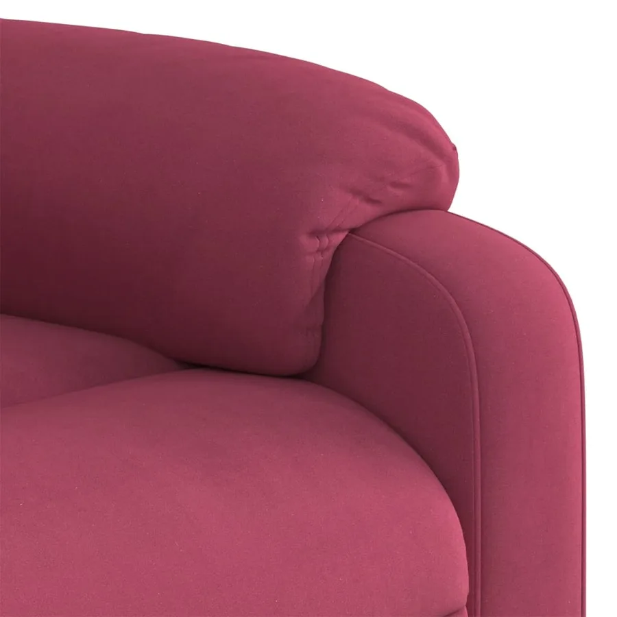 Fauteuil inclinable de massage électrique rouge bordeaux - 12