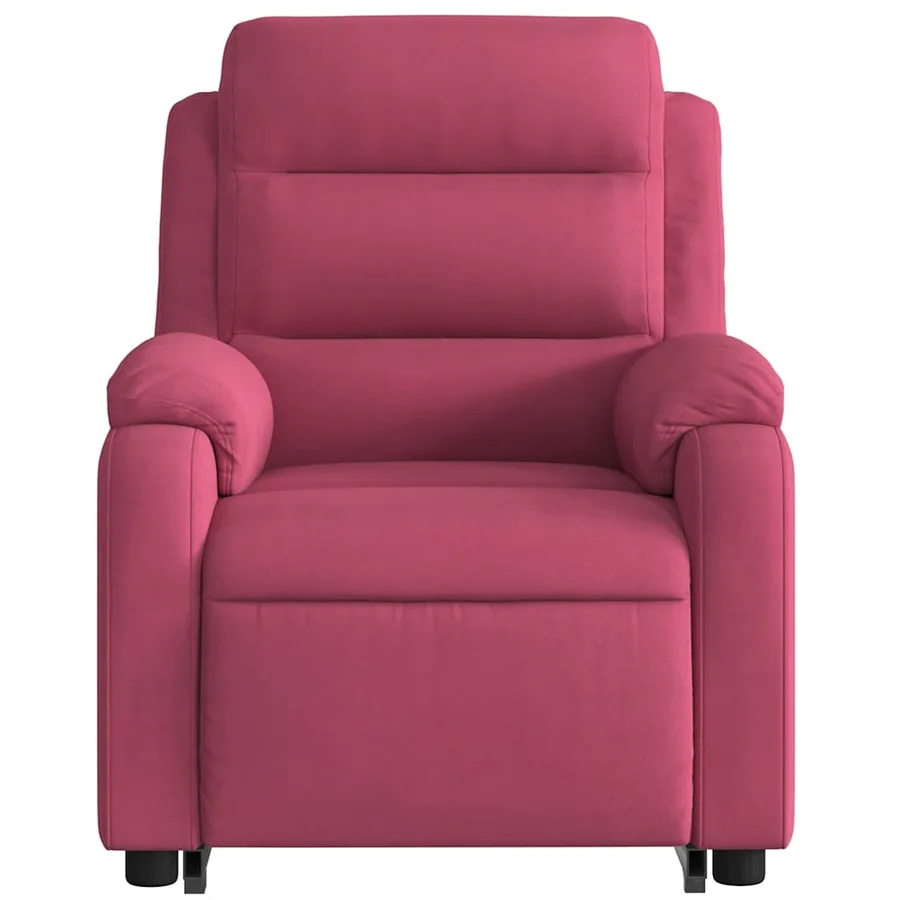 Fauteuil inclinable de massage électrique rouge bordeaux - 9