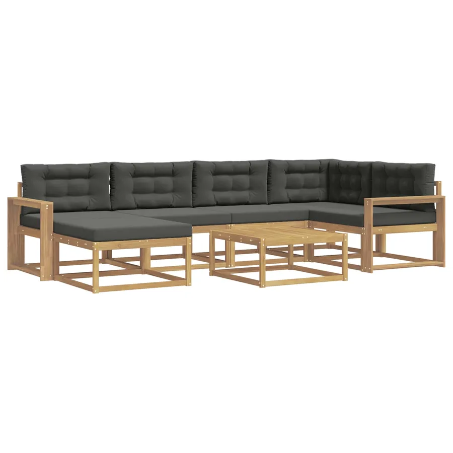 Ensemble de canapés d'extérieur 7 pcs Blanc et anthracite - 2