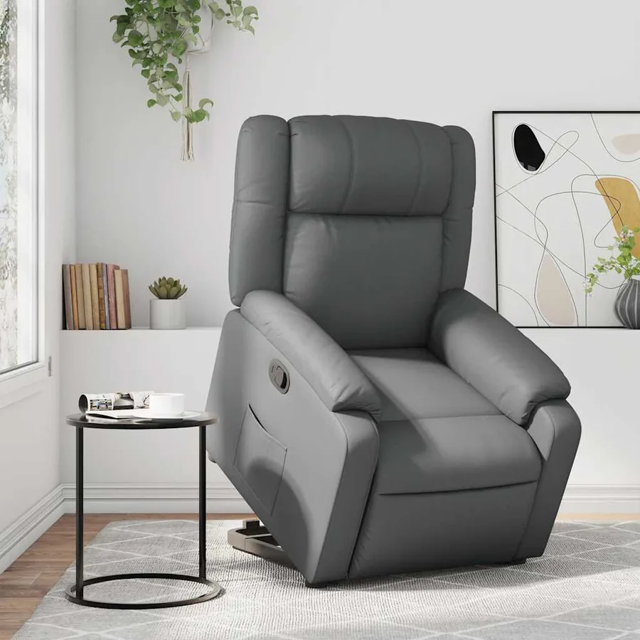 Fauteuil inclinable Gris Similicuir - 15