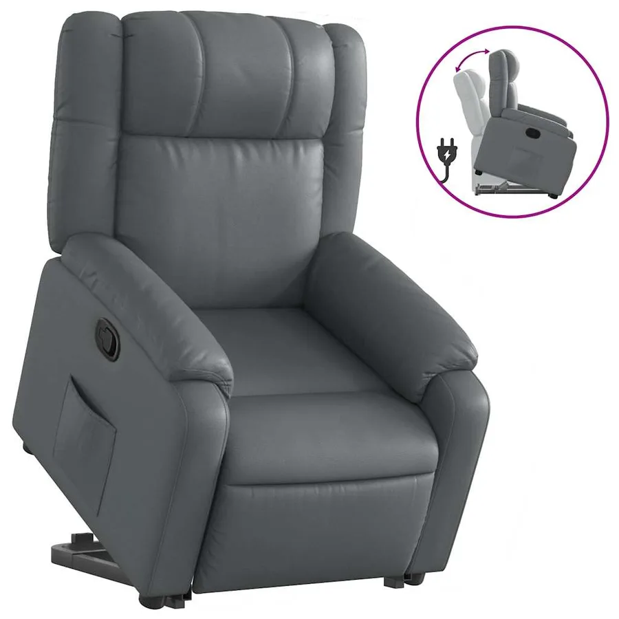 Fauteuil inclinable Gris Similicuir - 2