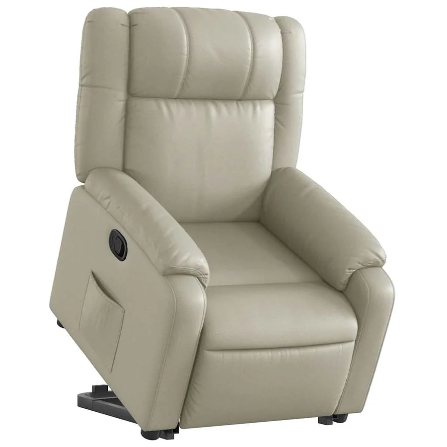 Fauteuil inclinable Crème Similicuir - 3