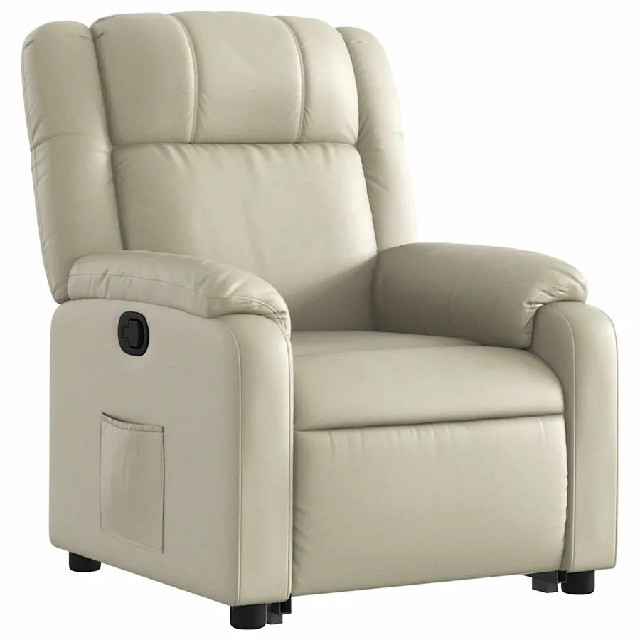 Fauteuil inclinable Crème Similicuir - 4