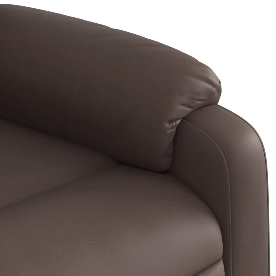 Fauteuil inclinable électrique marron similicuir - 12