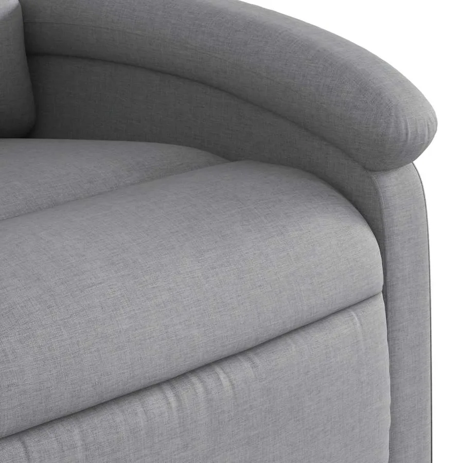 Fauteuil inclinable électrique gris clair tissu - 12