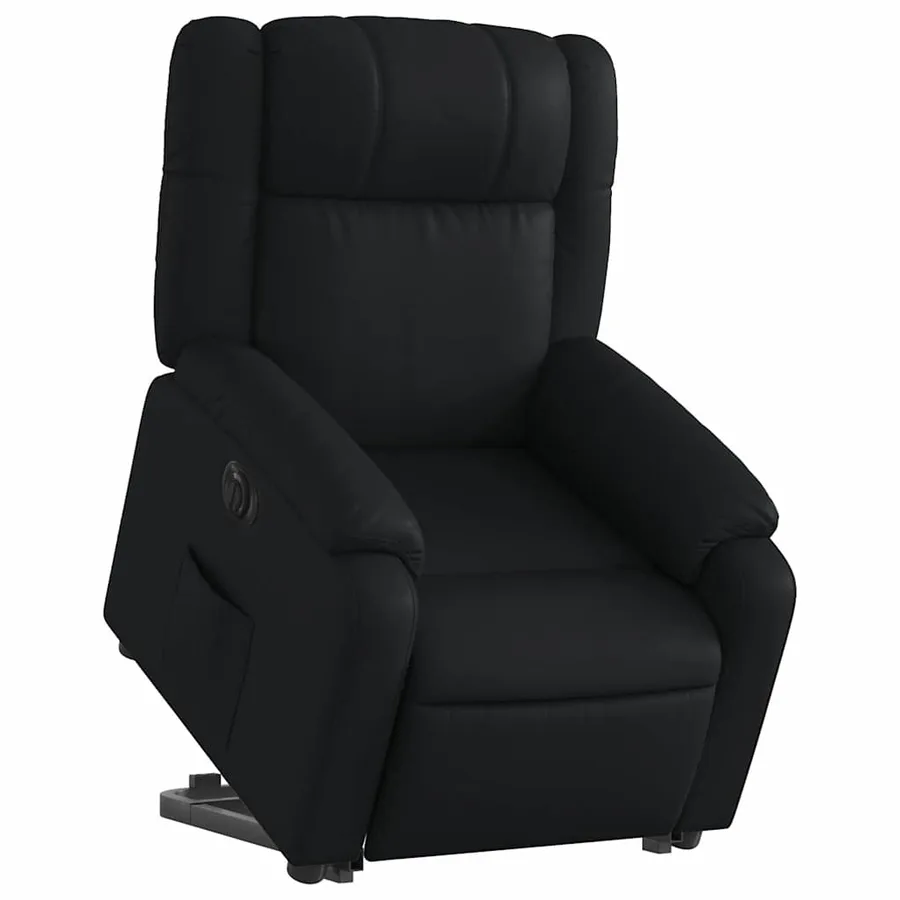 Fauteuil inclinable électrique noir similicuir - 3