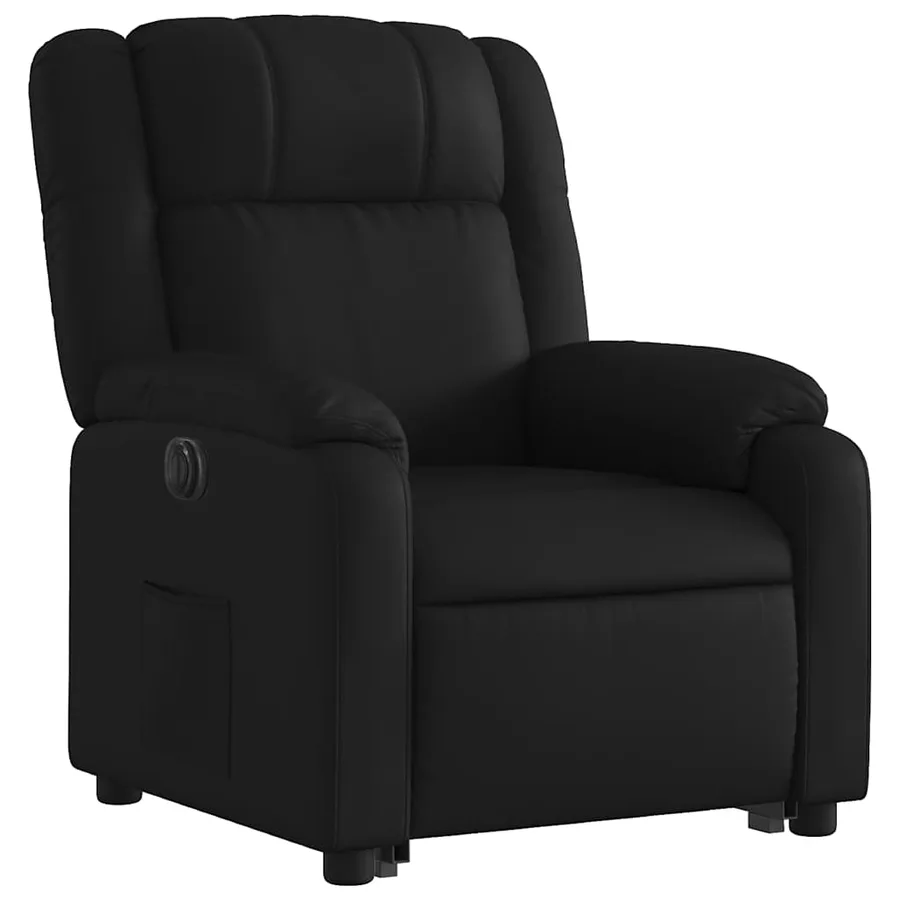 Fauteuil inclinable électrique noir similicuir - 4