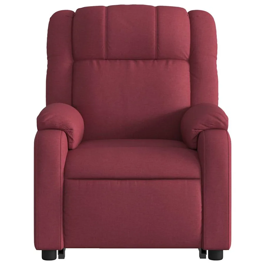 Fauteuil inclinable électrique rouge bordeaux tissu - 9