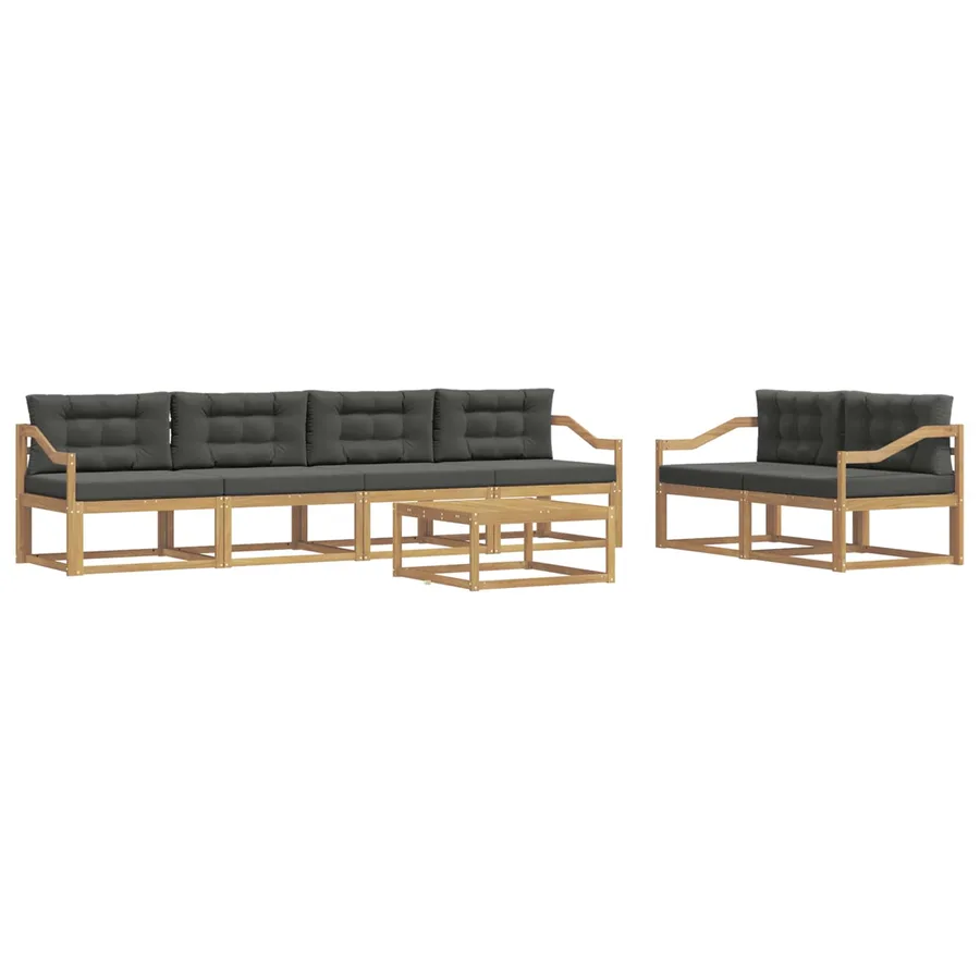 Ensemble de canapés d'extérieur 6 pcs Blanc et anthracite - 2