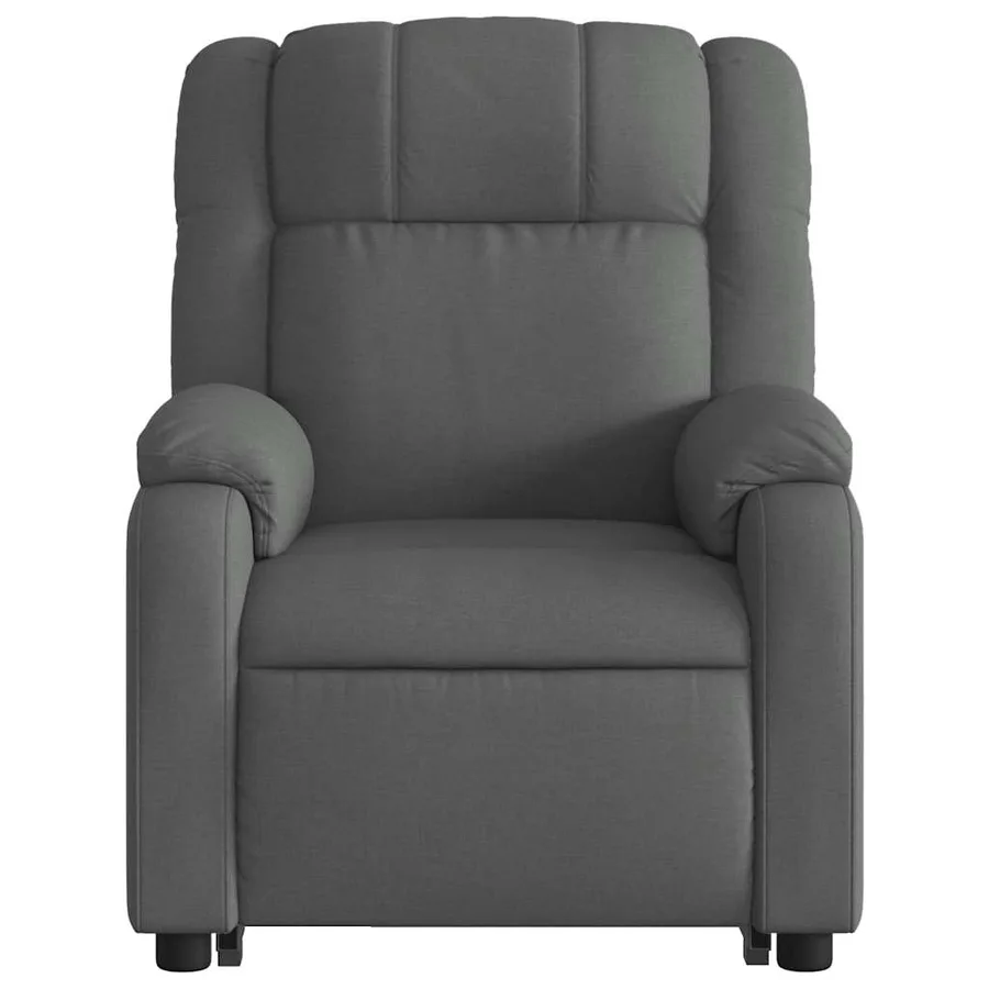 Fauteuil de massage inclinable Gris foncé Tissu - 9