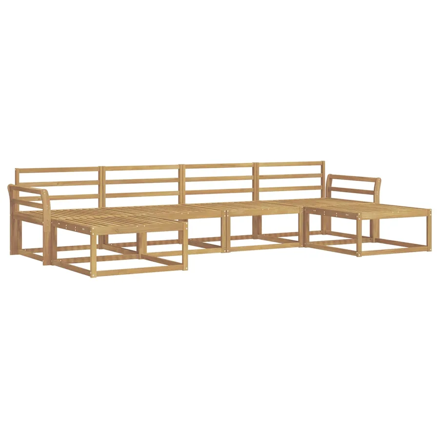 Ensemble de canapés d'extérieur 6 pcs Blanc - 2