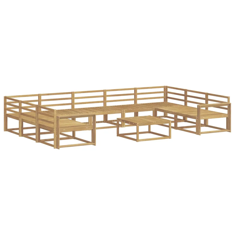 Ensemble de canapés d'extérieur 10 pcs Blanc - 2