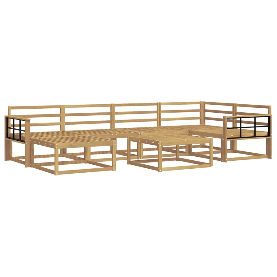 Ensemble de canapés d'extérieur 7 pcs Blanc - 2