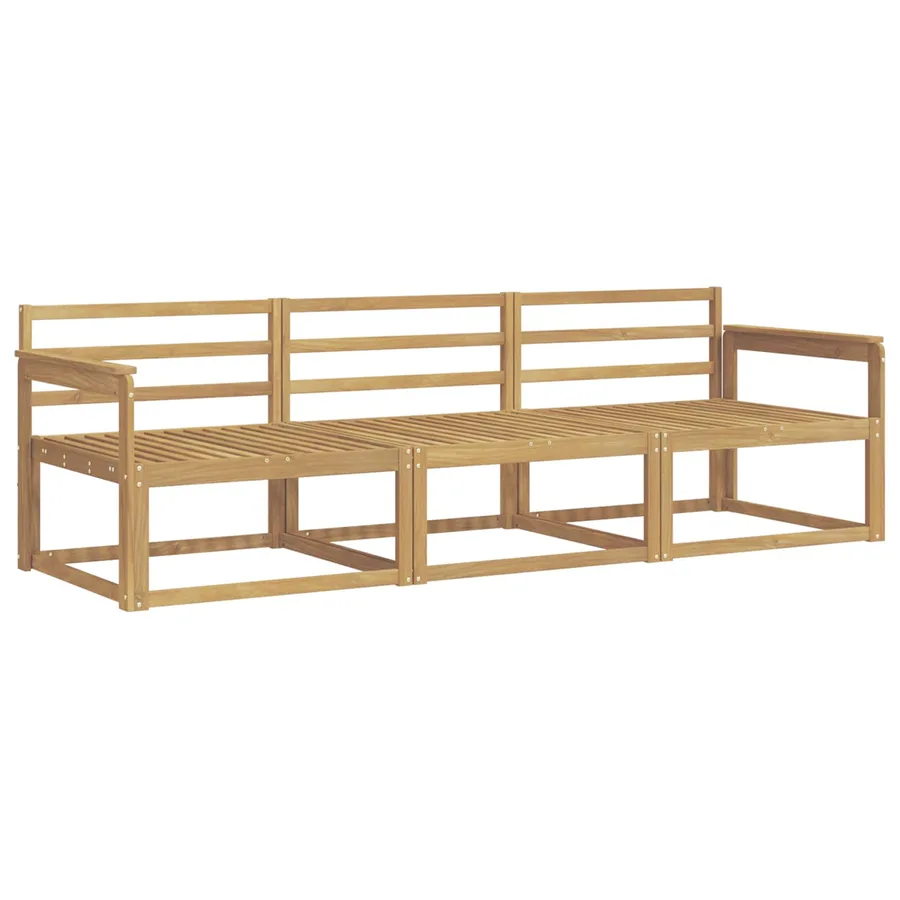 Ensemble de canapés d'extérieur 3 pcs Blanc 249,5 x 83 x 73 cm - 2