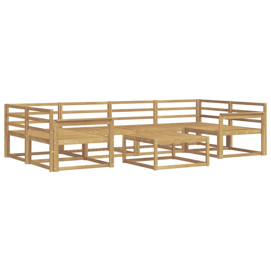 Ensemble de canapés d'extérieur 7 pcs Blanc - 2