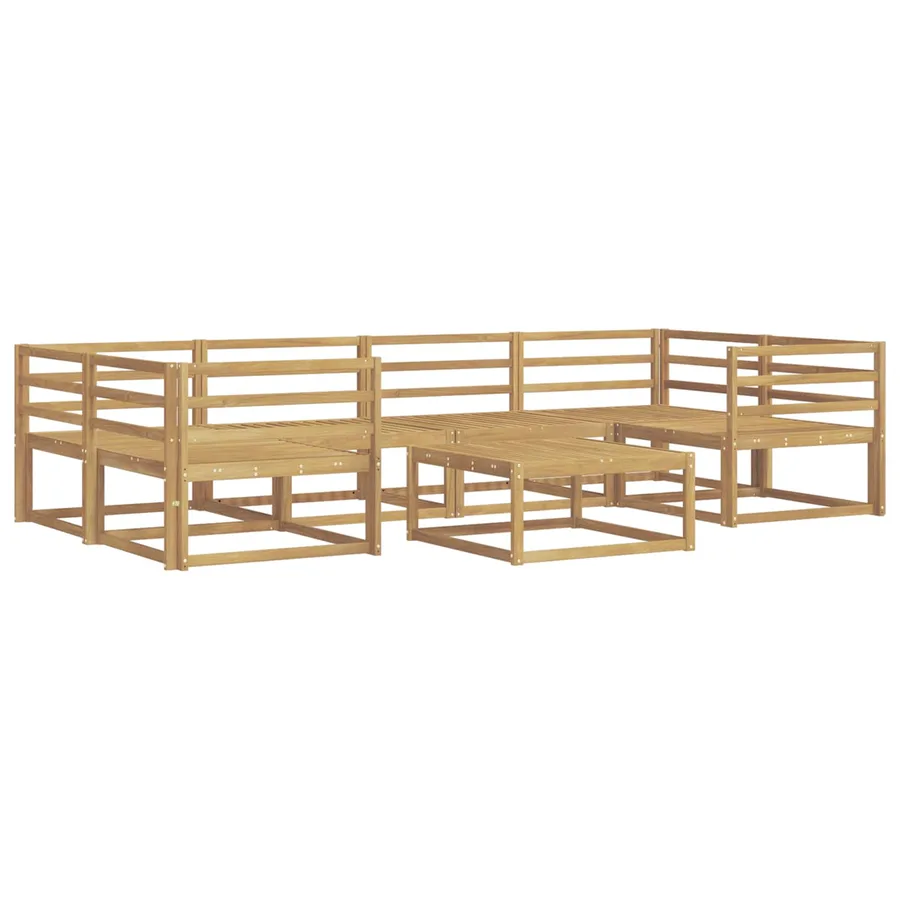 Ensemble de canapés d'extérieur 7 pcs Blanc - 2
