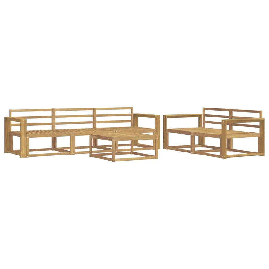 Ensemble de canapés d'extérieur 6 pcs Blanc - 2