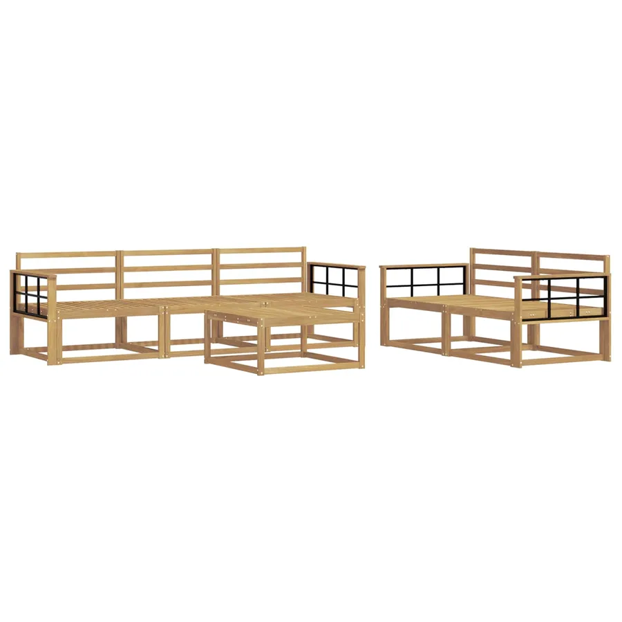 Ensemble de canapés d'extérieur 6 pcs Blanc - 2