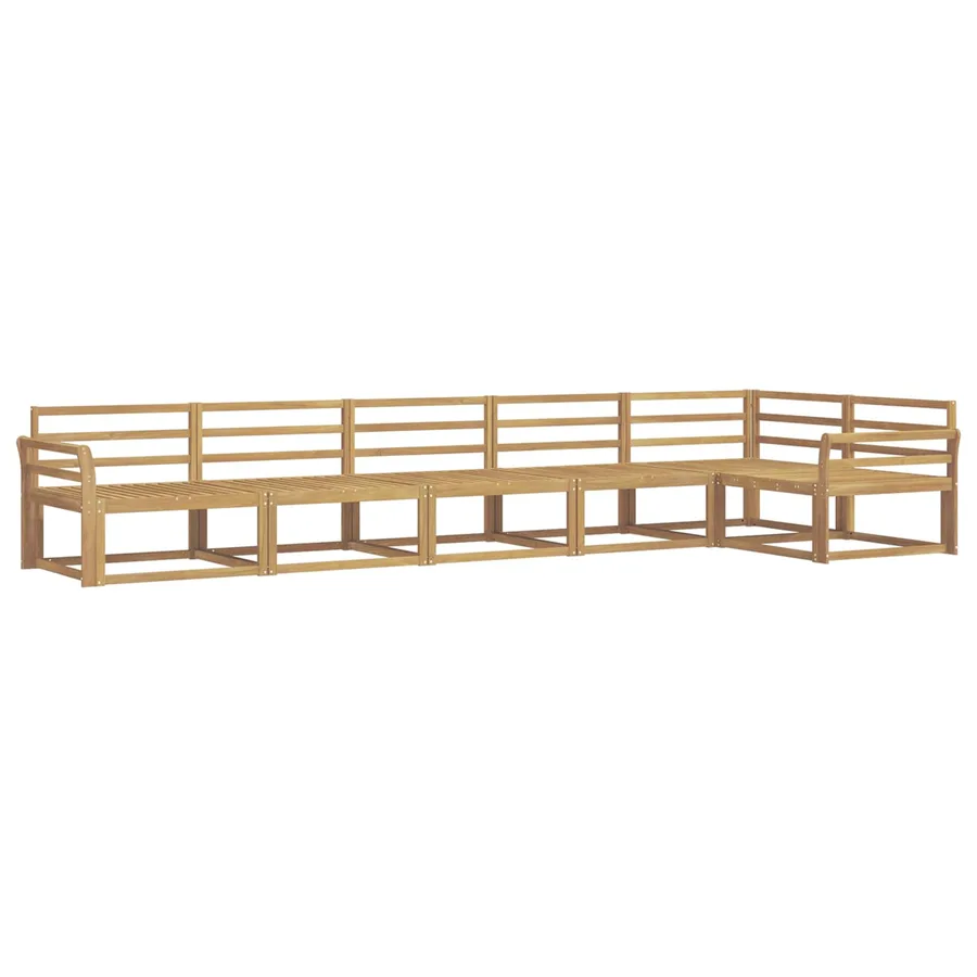 Ensemble de canapés d'extérieur 6 pcs Blanc 408 x 170,5 x 73 cm - 2