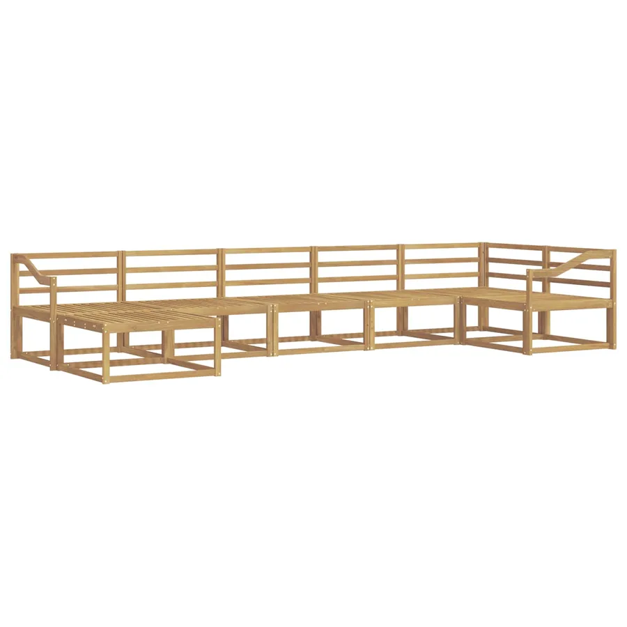 Ensemble de canapés d'extérieur 7 pcs Blanc - 2