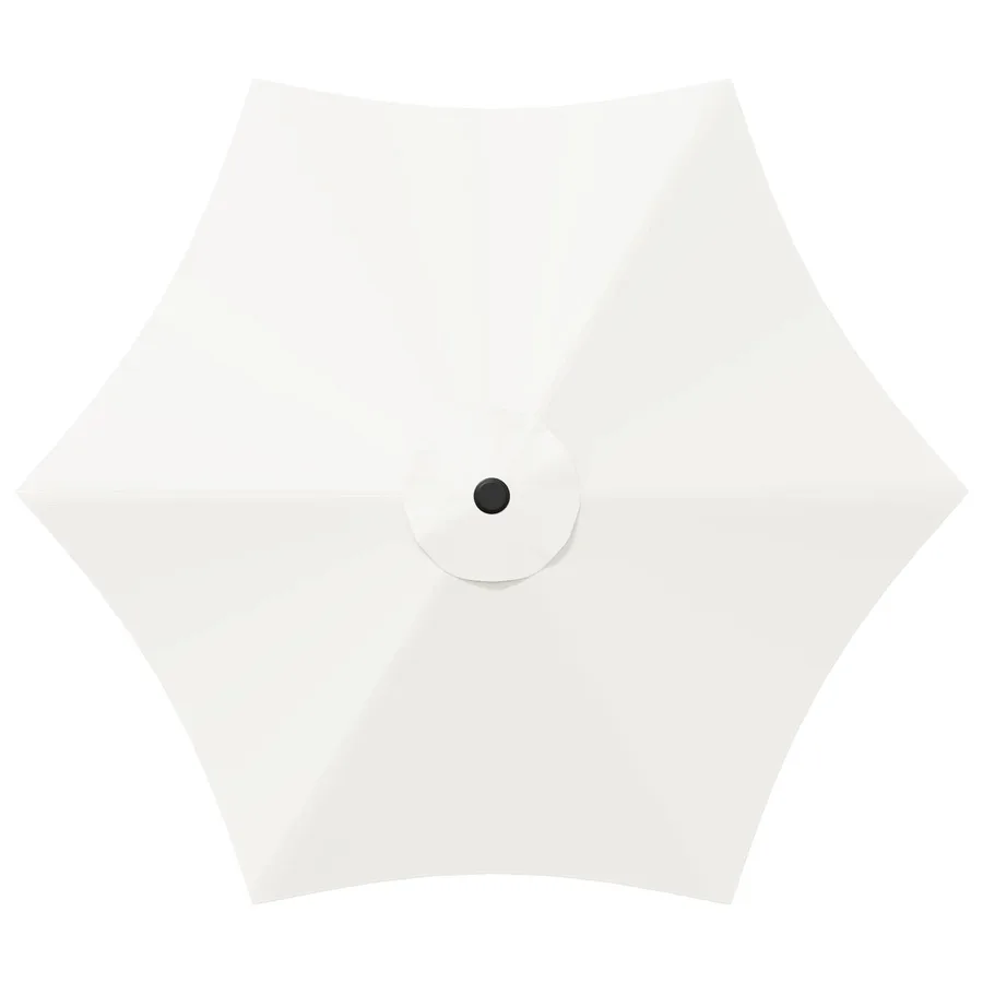 Parasol de jardin 230 x 230 cm Polyester Rectangulaire Crème - 4