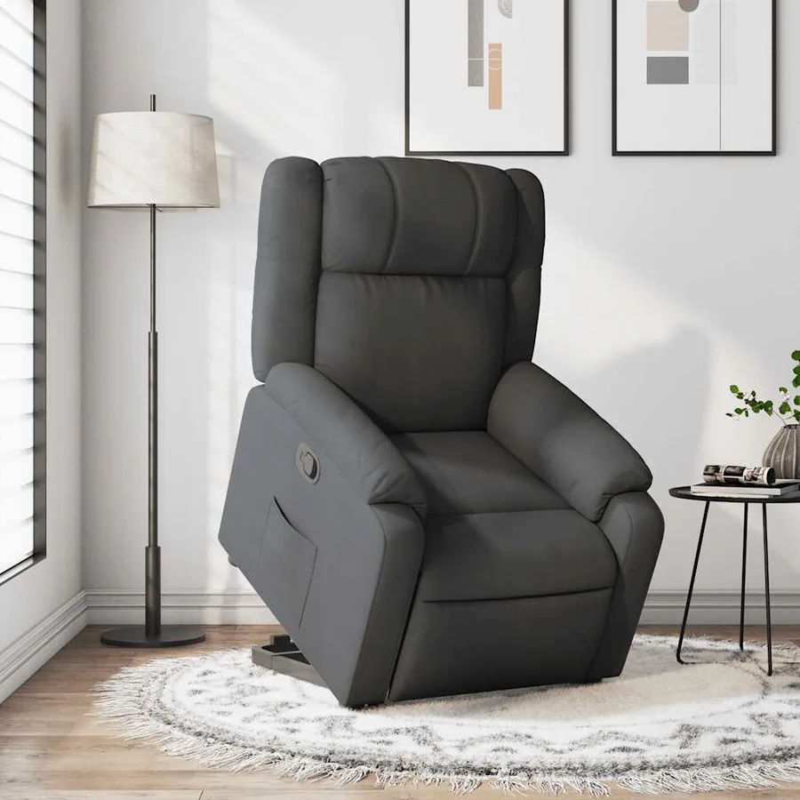 Fauteuil inclinable Gris foncé Tissu - 16