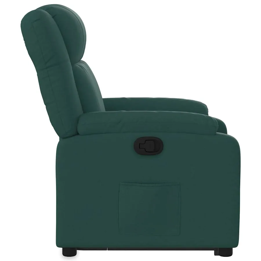 Fauteuil inclinable vert foncé tissu - 10