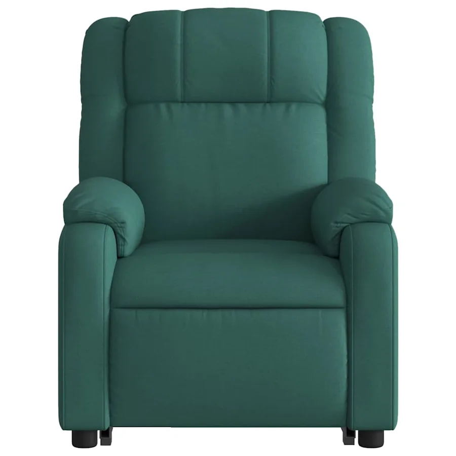 Fauteuil inclinable vert foncé tissu - 9