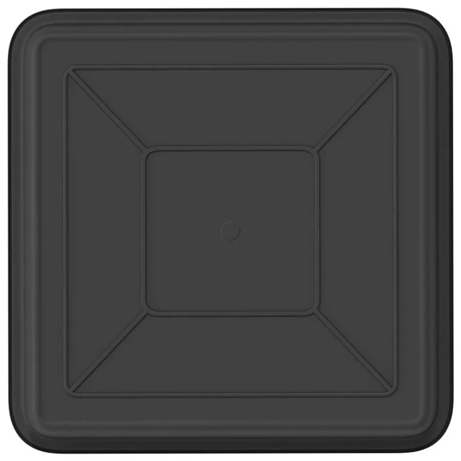 Plateau carré à fleurs 24 pcs Noir 18 x 18 x 2 cm Plastique - 6