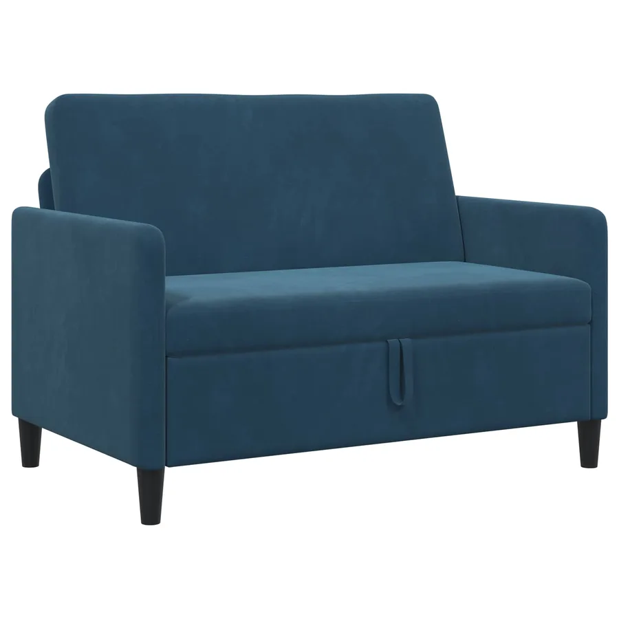 Sofa avec rangement Bleu 122 x 78 x 87 cm Polyester - 2