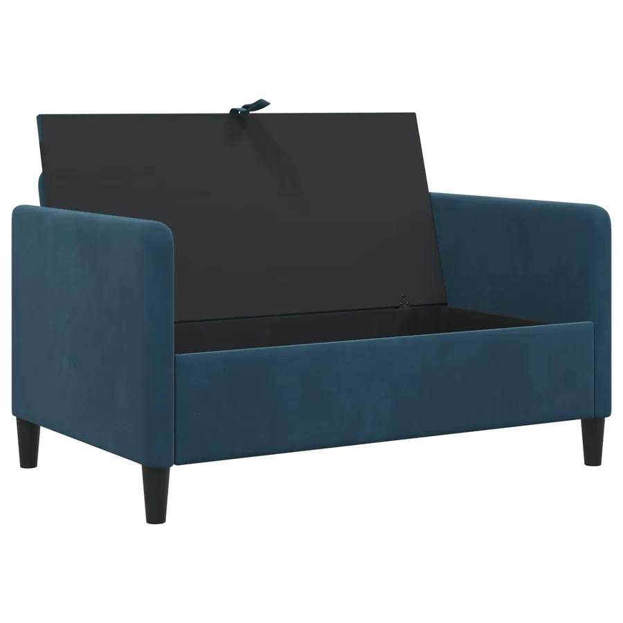 Sofa avec rangement Bleu 122 x 78 x 87 cm Polyester - 4