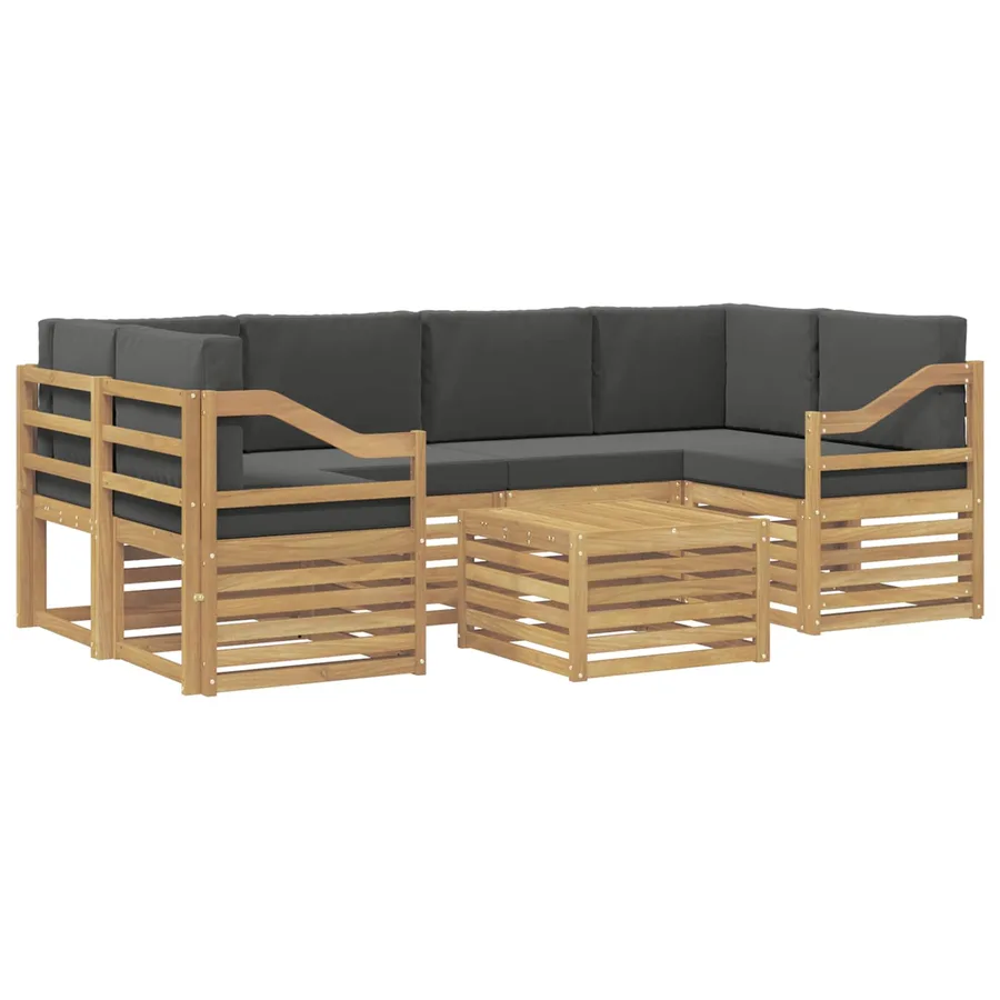 Ensemble de canapés d'extérieur 7 pcs Blanc et anthracite - 2